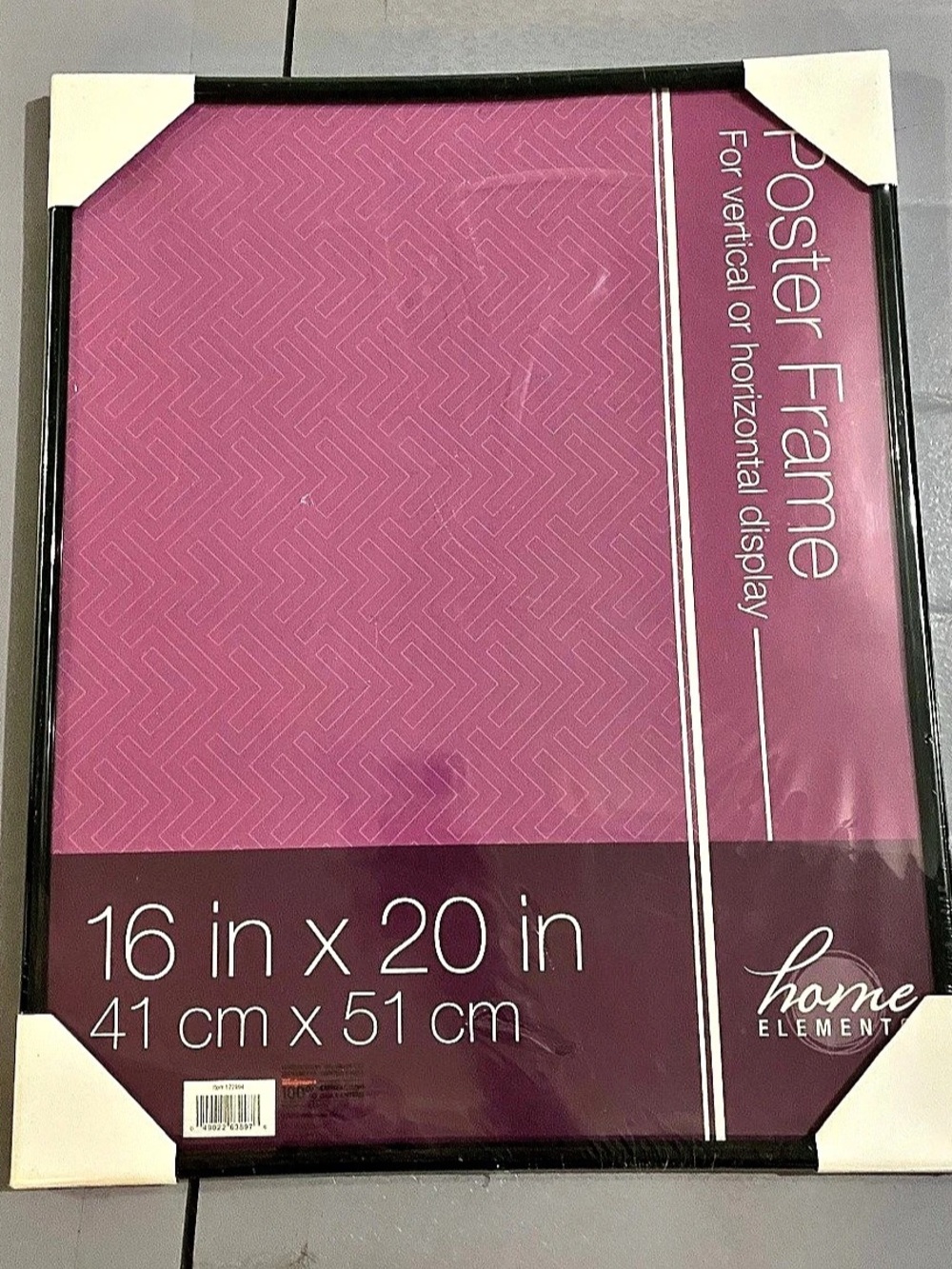 Home Element Poster Frame 16 x 20 in Black NWT